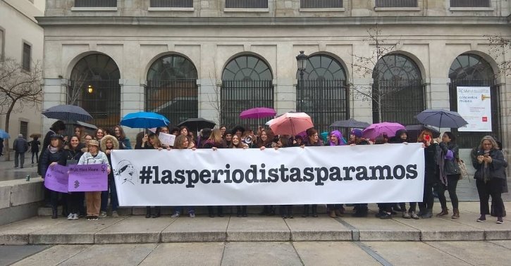 Instantánea del movimiento Las Periodistas Paramos durante la huelga feminista de 2018. Foto: Instagram de Las Periodistas Paramos